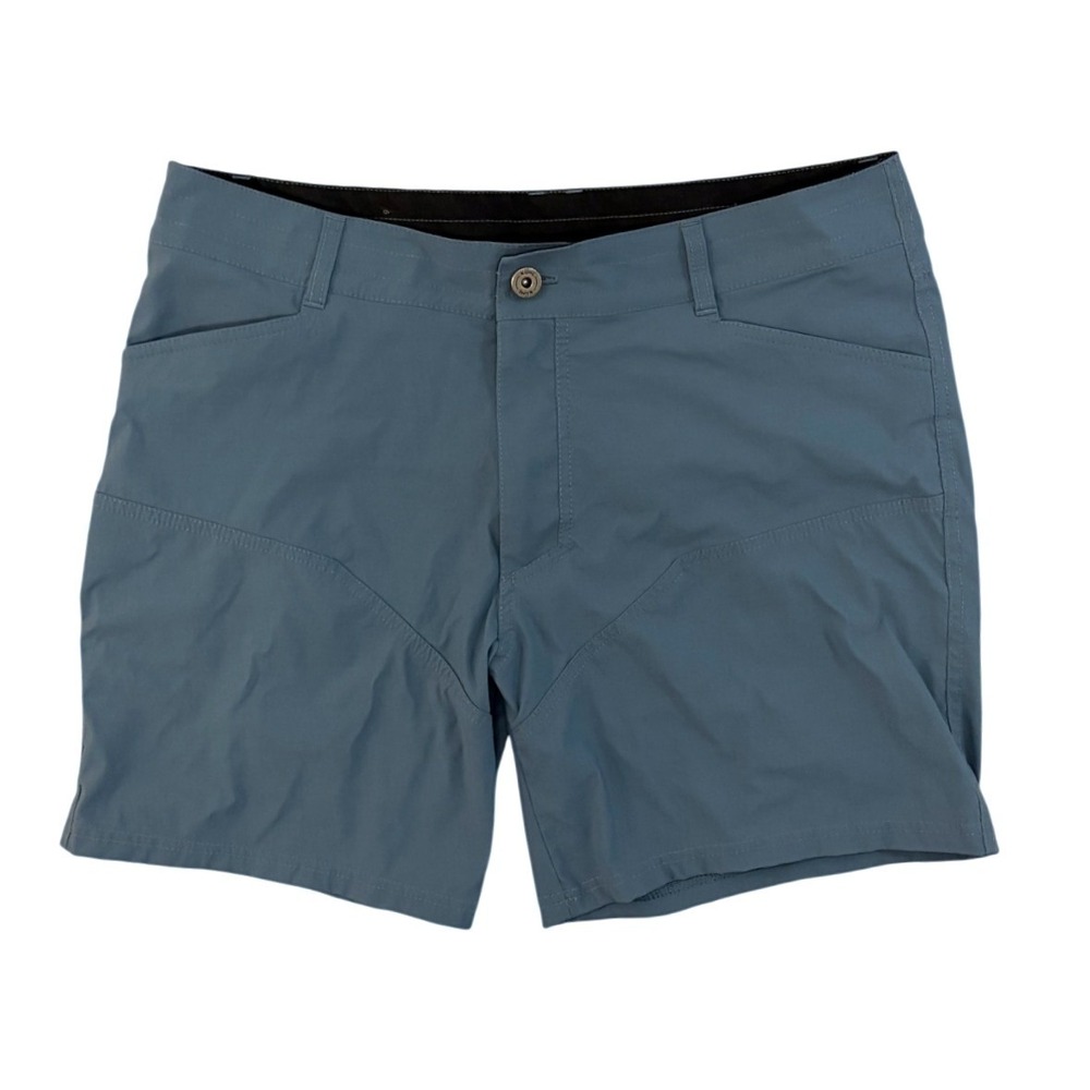 Kuhl Silencr Shorts Mens 36 Blue Gray Hiking Outdoor Technical Stretch 7" Inseam